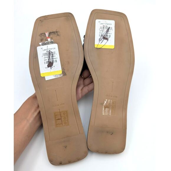 Dolce Vita Nyx Slip-On Slide Sandals Open Toe Women's Black Size US10 EU41 - Picture 8 of 11